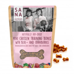 SANADOG Trainingsknöchelchen aus reinem Fleisch mit Superfood 100g