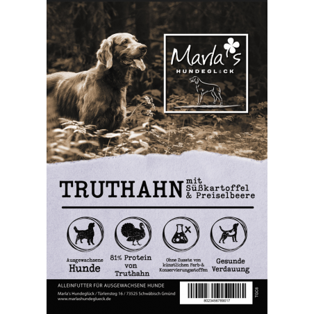 Sen.Hunde light  - Truthahn mit Süßkartoffel & Preiselbeere (getreidefrei)