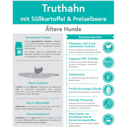 Sen.Hunde light  - Truthahn mit Süßkartoffel & Preiselbeere (getreidefrei)