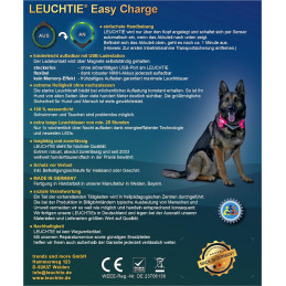 LEUCHTIE Easy Charge - LED Halsband für Hunde - hotpink
