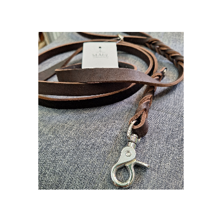 Lederleine Klassik Snap-Karabiner braun / silber