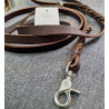 Lederleine Klassik Snap-Karabiner braun / silber