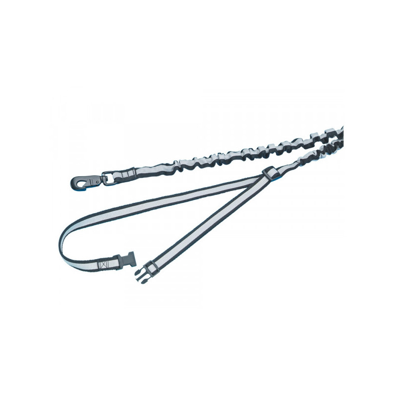 Joggingleine "Elastic" schwarz L: 80/120 cm B: 25 mm Hüftgurt max. 105 cm