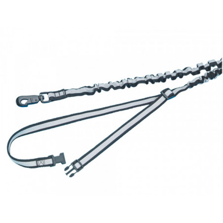 Joggingleine "Elastic" schwarz L: 80/120 cm B: 25 mm Hüftgurt max. 105 cm