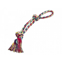 Rope Toy, Spielseil doppelt bunt 55 cm 320 g 2 Knoten