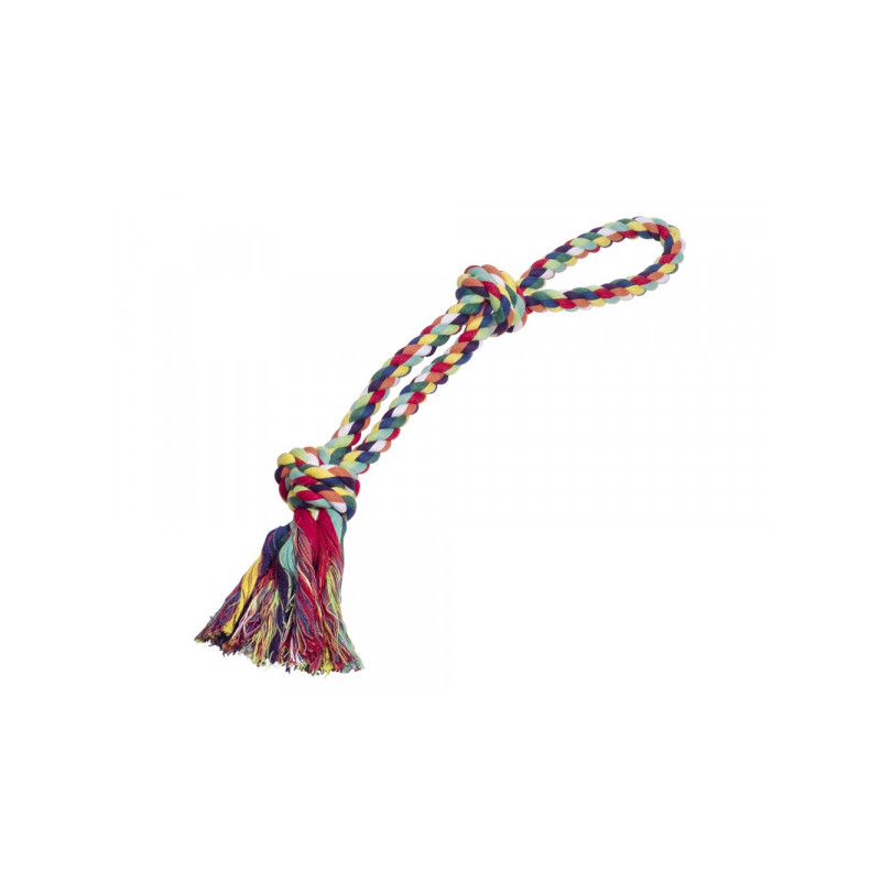 Rope Toy, Spielseil doppelt bunt 55 cm 320 g 2 Knoten