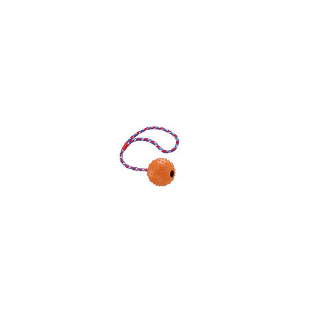 Vollgummi Ball mit Glocke und Seil