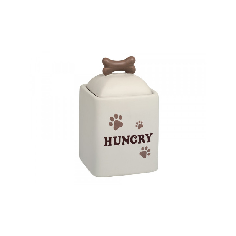 Snackdose "HUNGRY" creme 10,5 X 10,5 X 18,0 cm