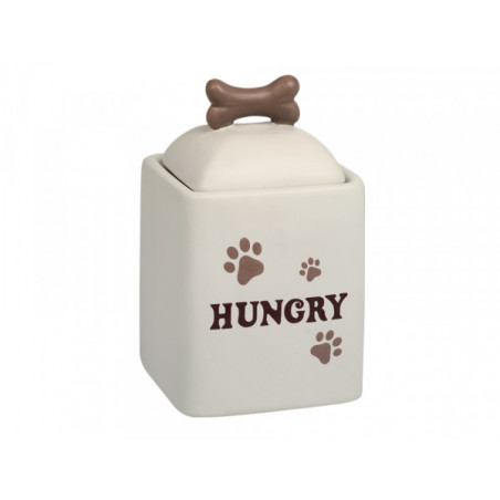 Snackdose "HUNGRY" creme 10,5 X 10,5 X 18,0 cm