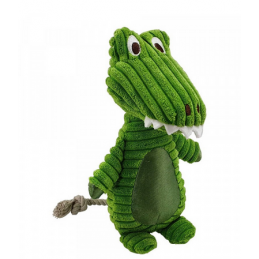 Plüschtier Krokodil mit Seil 28cm
