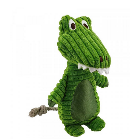 Plüschtier Krokodil mit Seil 28cm