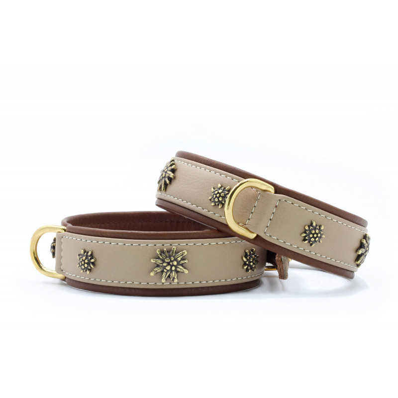 Halsband Bergblume beige/gold