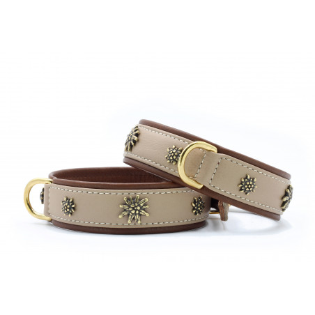 Halsband Bergblume beige/gold