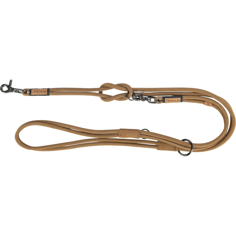 V-Leine BE NORDIC Veloursleder, rundgenäht braun