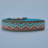 kay-line Leder Halsband - ZICZAC Türkis