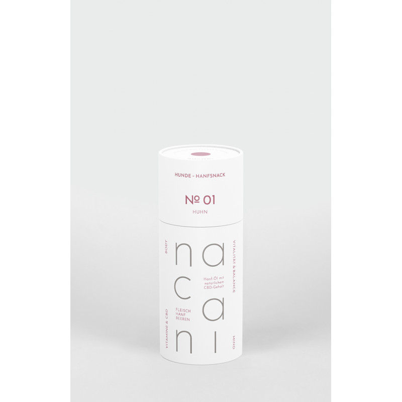 No 01 - nacanis Huhn - Hunde - Hanfsnack - 60 Stk.