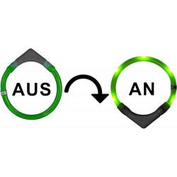 LEUCHTIE Plus - LED Halsband für Hunde - eisblau