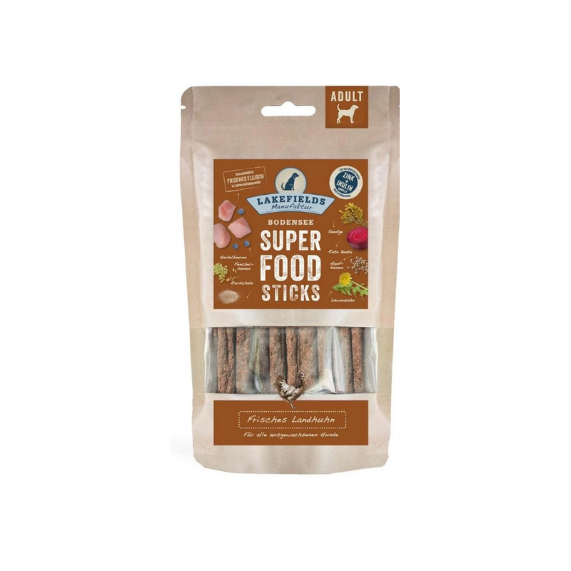 Lakefields® SUPERFOOD Premium Sticks Landhuhn - 130g
