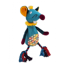 Plüsch Maus mit Seil 41cm
