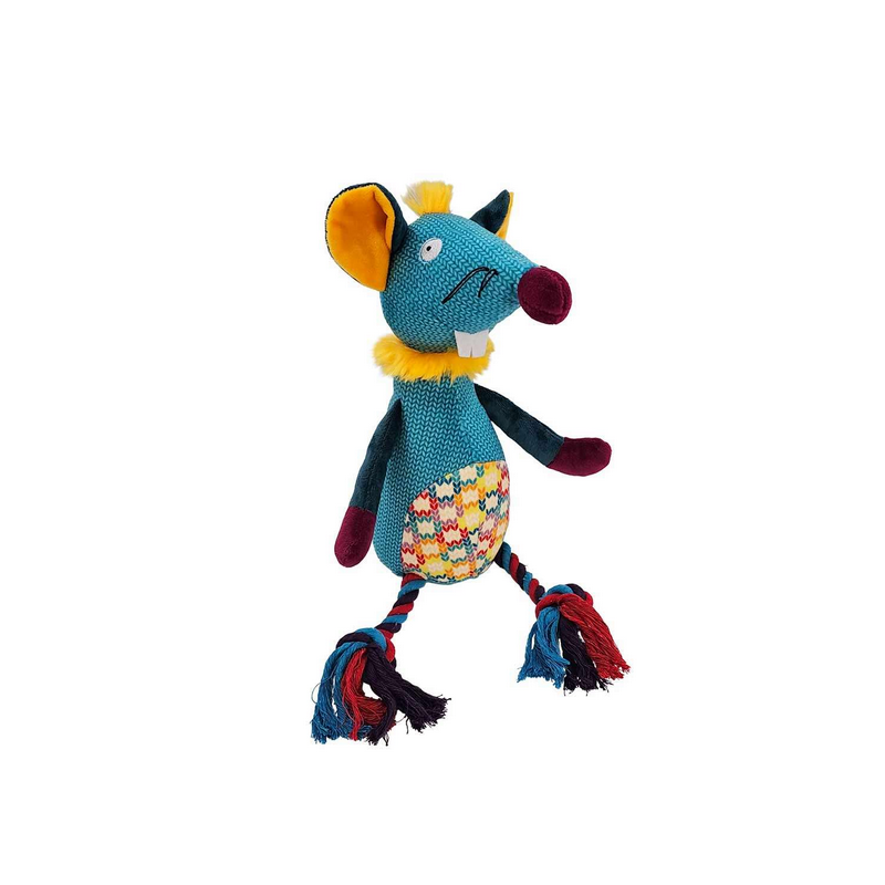 Plüsch Maus mit Seil 41cm