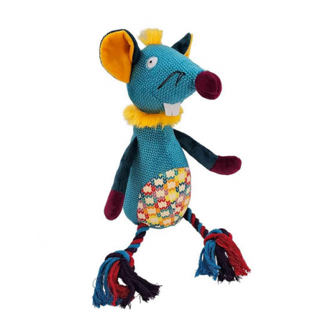 Plüsch Maus mit Seil 41cm