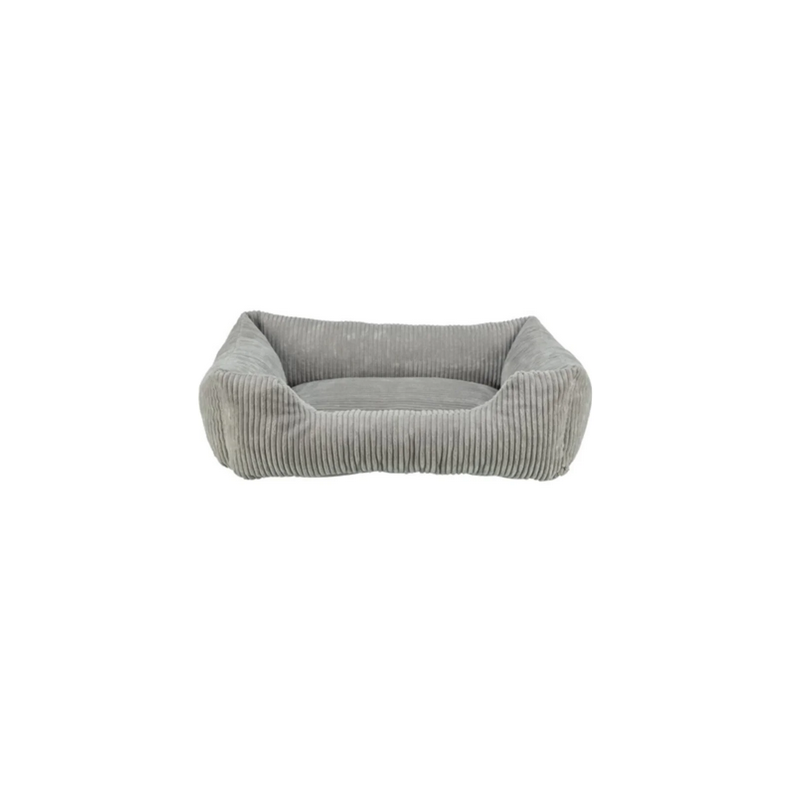 Vital Bett Jonna, Cordplüsch, eckig, grau SOFT Edition