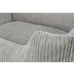 Vital Bett Jonna, Cordplüsch, eckig, grau SOFT Edition