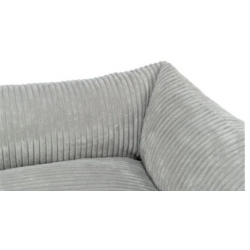 Vital Bett Jonna, Cordplüsch, eckig, grau SOFT Edition