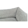 Vital Bett Jonna, Cordplüsch, eckig, grau SOFT Edition