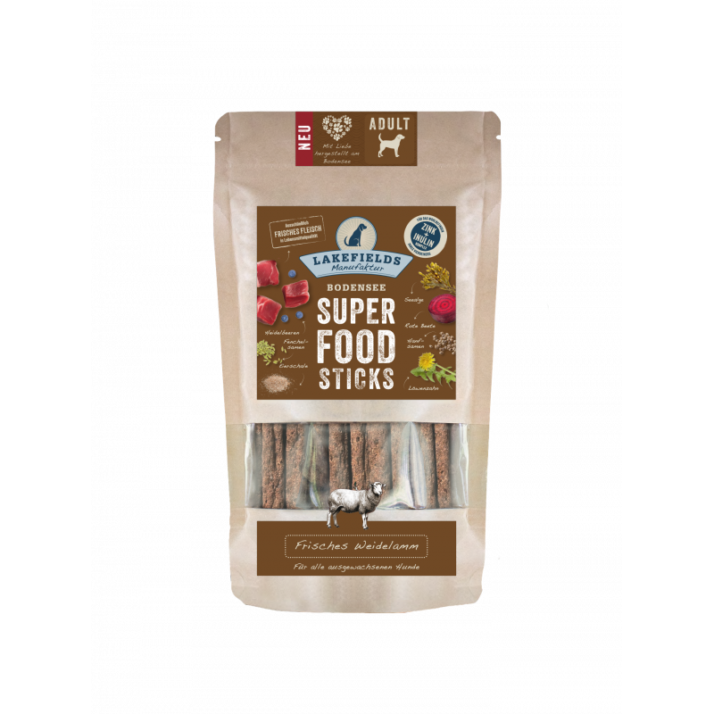 Lakefields® SUPERFOOD Premium Sticks Weidelamm - 130g