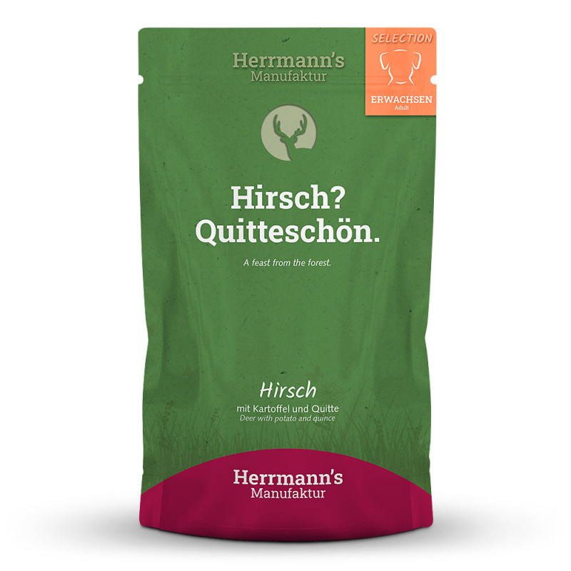 Herrmann's Selection Adult Bio-Hirsch+Kartoffel+Quitte