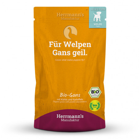Herrmann's Selection Puppy Bio Gans+Kürbis+Kartoffel