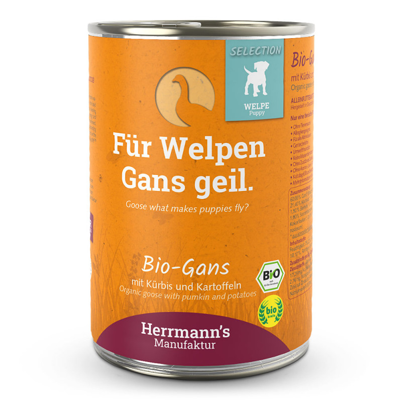 Herrmann's Selection Puppy Bio Gans+Kürbis+Kartoffel