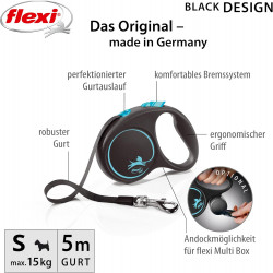 flexi BLACK DESIGN, Gurt blau