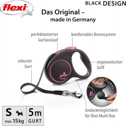 flexi BLACK DESIGN, Gurt rosa