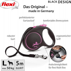 flexi BLACK DESIGN, Gurt rosa