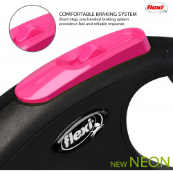 Flexi NEW NEON Gurt pink