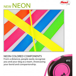 Flexi NEW NEON Gurt pink
