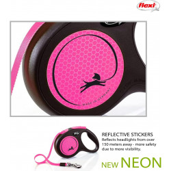 Flexi NEW NEON Gurt pink