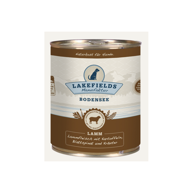 LAKEFIELDS Nassfutter Lamm mit Kartoffeln, Blattspinat und Kräutern