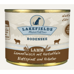 LAKEFIELDS Nassfutter Lamm mit Kartoffeln, Blattspinat und Kräutern
