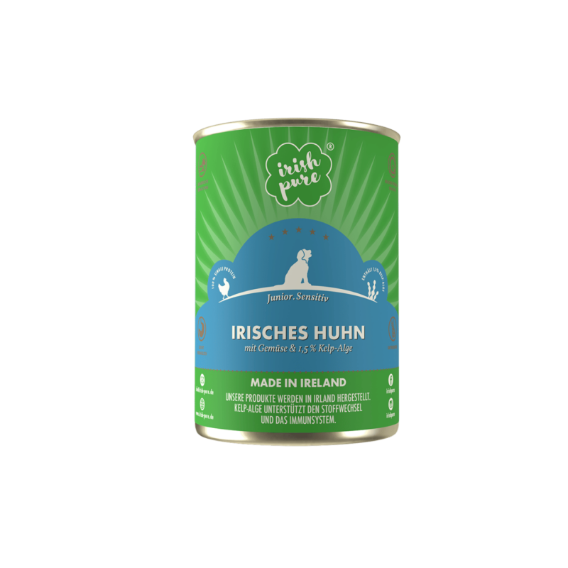Irish Pure - JUNIOR Nassfutter Huhn Gemüse & Kelp-Alge
