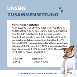 Irish Pure - JUNIOR Nassfutter Huhn Gemüse & Kelp-Alge