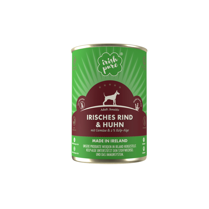 Irish Pure - Nassfutter Rind & Huhn mit Gemüse & Kelp-Alge
