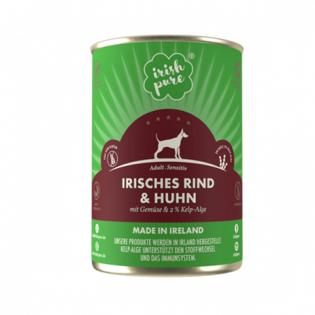 Irish Pure - Nassfutter Rind & Huhn mit Gemüse & Kelp-Alge