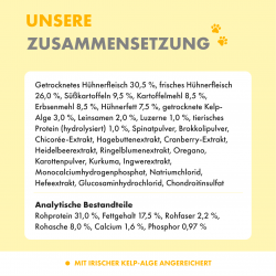 Angebot !!! Sortimentsaufgabe - Trockenfutter - Huhn mit Gemüse & Kelp-Alge, Adult