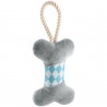 Hundespielzeug Salima Knochen, grau 18 cm