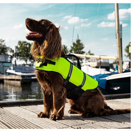 Hunde Schwimmhilfe -neon gelb-