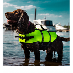 Hunde Schwimmhilfe -neon gelb-