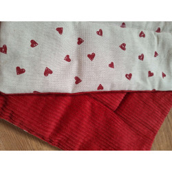 Hunde Reise-/Restaurantdecke Herz 80x65 cm Handmade with Love